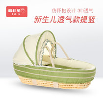 Baby basket out car portable newborn basket baby cradle bed straw straw out to coax baby cradle