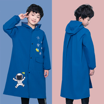 Children raincoat boy 2021 new waterproof elementary school boy boy light long style full body anti-rainstorm with school bag position