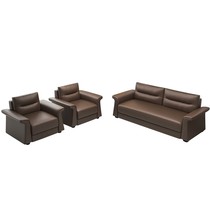 Office sofa Tea Table Combo Modern Business Reception Small Sofa guest trio Place office leather craft sofa