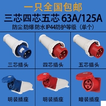 Waterproof aviation explosion proof connector Ming and dark clothing Industrial Plug socket 3 Core 4 Core 5 Core 63A 125A IP67