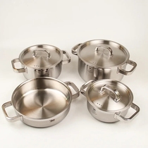 Cattle goods recommend foreign trade Germany integrated seven-layer steel thickened soup pot hot pot seafood pot stew stew double ear pot