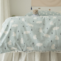 (House posture) soft cute student dormitory sheets cute cartoon three-piece set BJ cotton polar bear