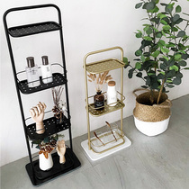 Marble ins bathroom corner stand perfume rack soap towel storage rack toiletries removable shelf