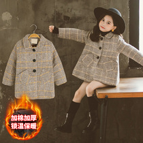 Girls woolen coat 2020 new autumn and winter ocean gas long big childrens dress girl thickened what about the big clothes winter clothing