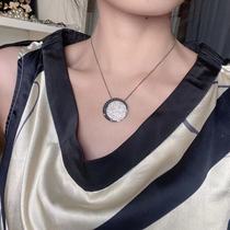 (G Home) 925 Silver Full Inlaid Zircon Design Sensation Crescent Necklace 780 ha 400