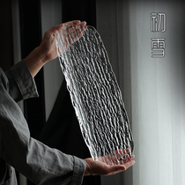 Japanese glass tea tray small luxury modern home small tea table kung fu tea set creative dry bubble table Tea Cup tray