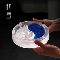 Glass Ashtrays Creativity Mountain Shape Personality Trends Home Living Room Fashion Office Smoke Cylinders Clubhouse Light Extravagant