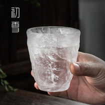First snow Japanese frozen roast glass glass large frosted water Cup Japanese tea ceremony glass handmade tea cup