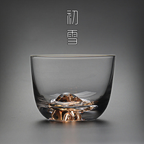 Glass Master Cup high-end Kung Fu Tea Cup Mens Cup high-end Crystal Guanshan personal special tea set Gold Cup