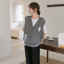 Autumn Winter New Pregnancy Woman Dress Jacket Korean version Fashion models V collar Collared Tide Mother Outwear Knit Cardiovert Coat