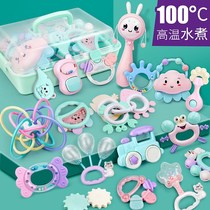 Newborn baby hand bell toy 0-1 year old baby puzzle early education grasp can bite tooth glue 3-6 months baby comfort