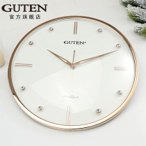 Golden Bell Nordic gold light luxury wind wall clock Living room silent bedroom household quartz clock performance generation of simple personality