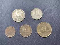 Original Soviet Union 5 sets of Russian European foreign coins foreign currency old coins collection of real coins