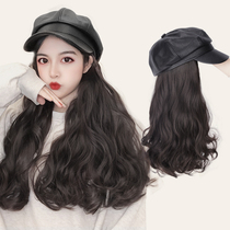 Wig women long hair wig hat spring and autumn one female Korean version of net Red fashion big wave long curly hair full head cover