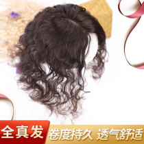 Wiggle female white hair elegant curl degree big wave full hand-woven real hair replacement block needle natural curly hair