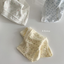 A rabbit shop gentle little flower rose breathable middle retro cotton underpants girl delta