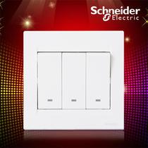 Schneider switch socket Ruyi series three open three single control switch panel socket Longgang real body shop