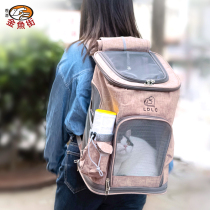 Cat Pack Extra-large Capacity Out Portable Dog Canvas Breathable Pet Large Number Foldable Double Shoulder Backpack 20 Catty