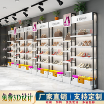 Store shopping mall shoe store shoe rack display rack store commercial special childrens shoe rack with lights Floor-to-ceiling boutique shelf