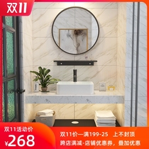 Modern minimalist marble wash basin toilet wash table Nordic small apartment bathroom cabinet combination washbasin Basin