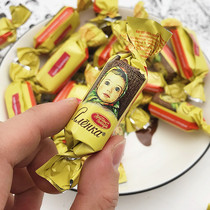 Russian imported Alenka love lotus peanut sesame chocolate crisp candy big head doll shortcake dry 500g