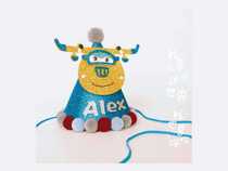 Customized birthday hat Super flying Series little love love more than a birthday hat cartoon brooch gift children