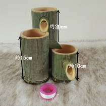 Phyllostachys DIY bamboo water circulation up and down steps flowing water pendulum bamboo tube dripper 9 9 yuan