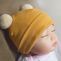 Baby hat spring and autumn cotton ear protection baby winter hat cute super cute baby Korean pullover hat