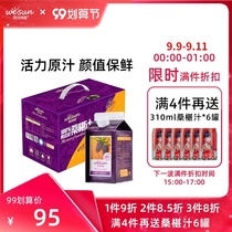 Sunshine Taste 100% Pure Mulberry Juice Drinks 500ml * 6 Concentrated Mulberry Juice Juice Drinks