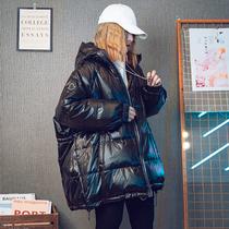 European loose size tide brand down jacket women 2021 new oversize Korean waist long winter clothing