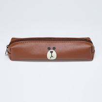 (Green Vegetables custom) Pen bag for men and women Bucartoon minimalist creative silicone South Korea cute large capacity Cubic creativity