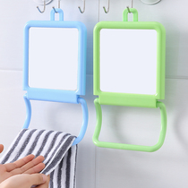 Its not too late for simple wall-mounted desktop makeup mirror dual-use mirror Bathroom dressing mirror table mirror can be hung towel mirror