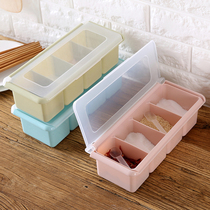 Kitchen combination seasoning box seasoning tank plastic salt jar seasoning storage box set condiment box seasoning tank