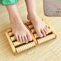  Foot sole foot massager Wooden roller type Solid wood foot foot leg massage foot device Acupoint ball Household