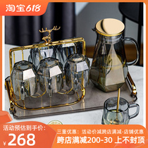 Japan imported ZSVIP light luxury household water cup set glass cold kettle living room tea set high temperature resistant cold kettle