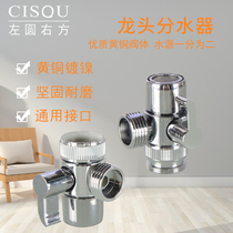 Washbasin faucet one-in-two-out diverter switch shower vegetable basin basin faucet universal diverter valve