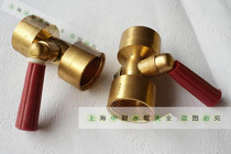 4-point copper pressure gauge plug valve pressure gauge two-way plug 1 2-M20X1 5 pressure gauge switch red handle
