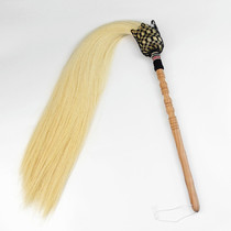 Taiji brush dust true horsetail peach wood Buddha Daochen Taoist Wudang men and women practice floating dust Taoist Fuchen