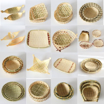  Bamboo woven products Crafts Bamboo basket Bamboo small dustpan Bamboo basket Bamboo small basket Storage basket Bamboo plaque fruit basket Fruit plate