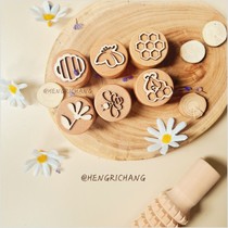 ins new color mud wooden seal sensory play game toddler wooden teacher boys and girls puzzle stamp play