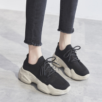 Hong Kong Tide Card 2022 Spring Autumn New Breathable Old Daddy Shoes Women Ins Superfire Mesh Red Wise Smoked Shoes Casual Sneakers