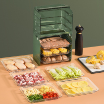 Kitchen side dish multi-layer shelf household storage tray hot pot multi-function overlay Net red dish preparation plate artifact