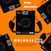 NOLABEL dark wind retro camera bag concave shape small square box design sense oblique span bag New