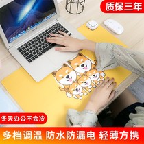 Rainbow snail heating mouse pad oversized heating table pad male and female students writing office computer desktop take