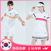 2021 autumn winter VITRO Korean badminton suit for men and women sports short sleeve T-shirt shorts short skirt quick-drying suit