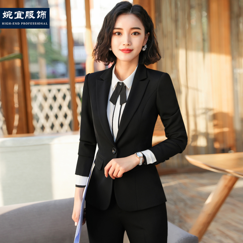 Autumn and winter professional dress womens professional suit womens dress OL suit suit suit womens dress interview work clothes