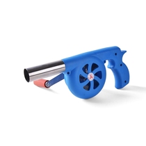 Outdoor hand-fired combustion blower manual barbecue picnic camping fire tool hair dryer large blue Black