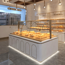 New bread cabinet bread display cabinet Mid Island counter iron commercial cake cabinet side cabinet cash register Bread Shelf