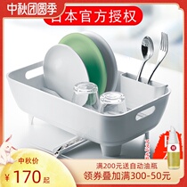 Japan imported ASVEL antibacterial kitchen bowl rack drain rack filter basket storage rack dishes and tableware storage rack