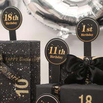 Birthday number plate 20 years old 25 stickers 30 wrapping paper from small to large birthday gift box number plate